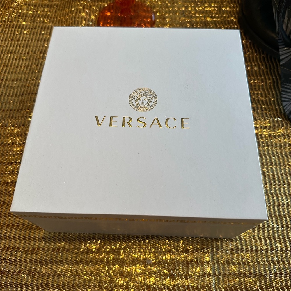 Versace Medusa White and Gold Embossed Gift Box